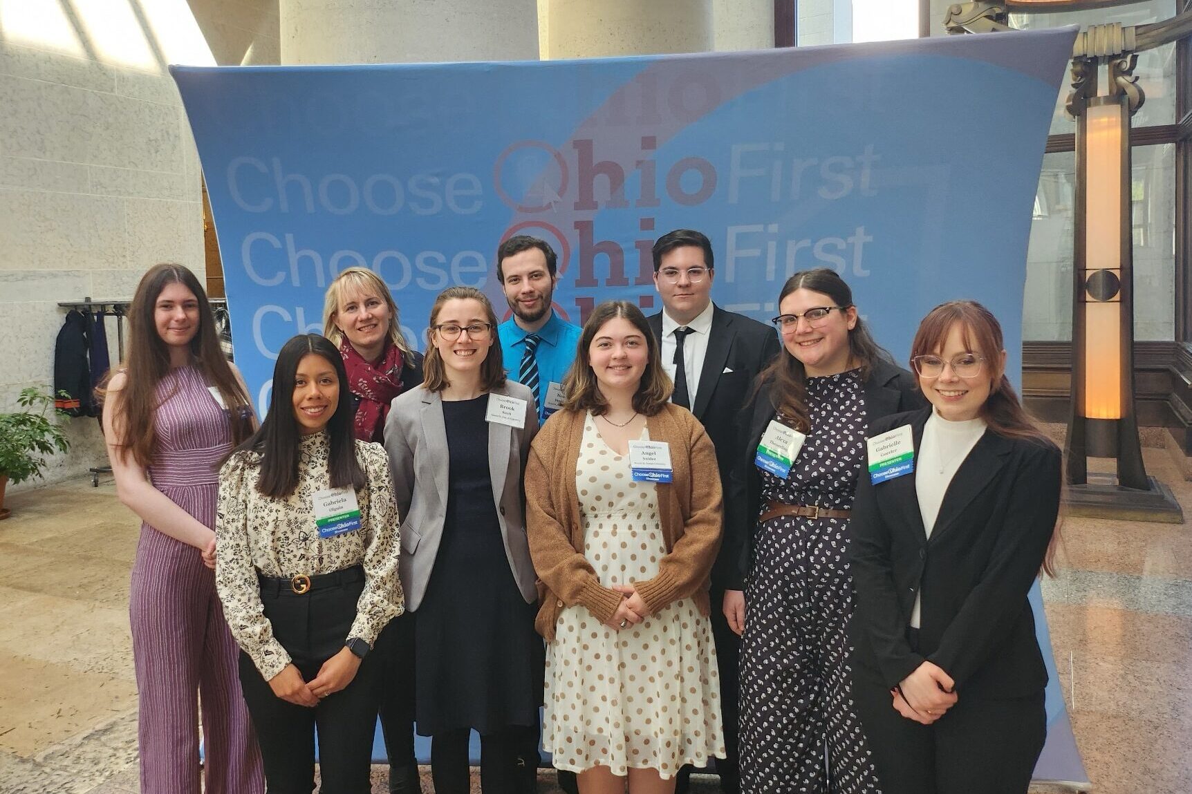 This is an image of a group of students that went to a convention. 