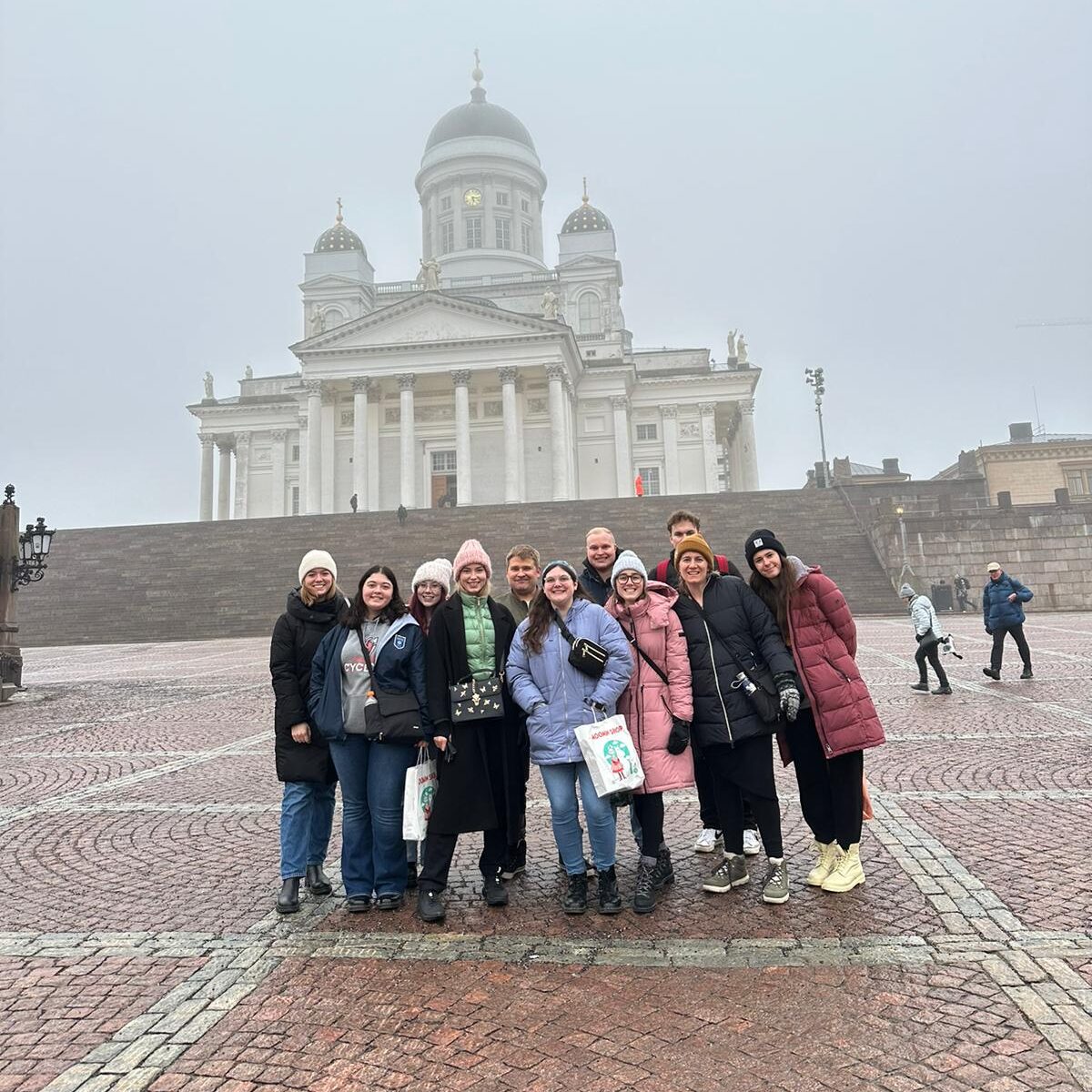 This is an image of a group of students who got the opportunity to travel and study abroad.